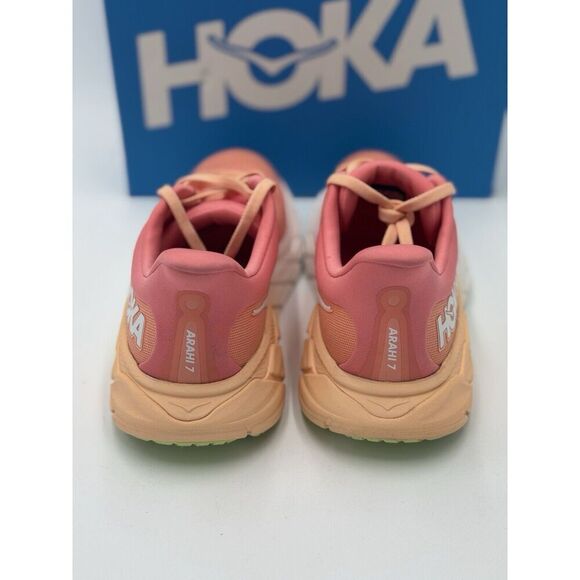 HOKA Women's Arahi 7 Running Shoes Papaya Coral New *READ* Size 7 $145 retail - Picture 6 of 11
